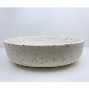 460*350*125 Oval Above Counter Basin Helia Petite - White Terrazzo (Pink Aggregate)