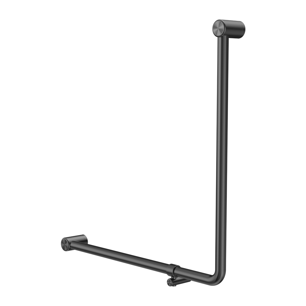MECCA CARE 32MM 90 DEGREE BENT TUBE GRAB RAIL 750X750MM GUN METAL