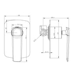 Load image into Gallery viewer, Esperia Gun Metal Grey Wall Mixer
