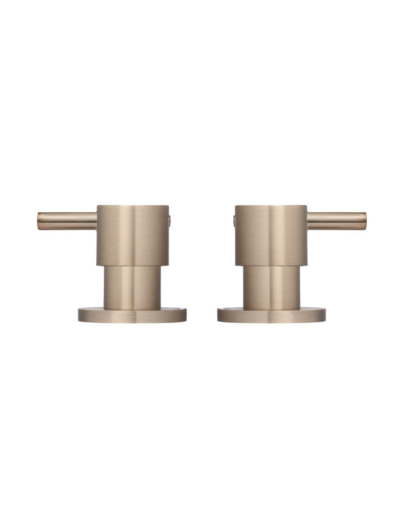 Round Quarter Turn Wall Top Assemblies - Champagne