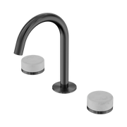 Serenity Basin Set Arc Spout With Carrara Handle Gun Metal