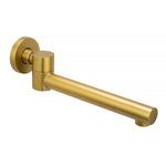 Load image into Gallery viewer, Round Brushed Brass Bathtub/Basin Swivel Wall Spout
