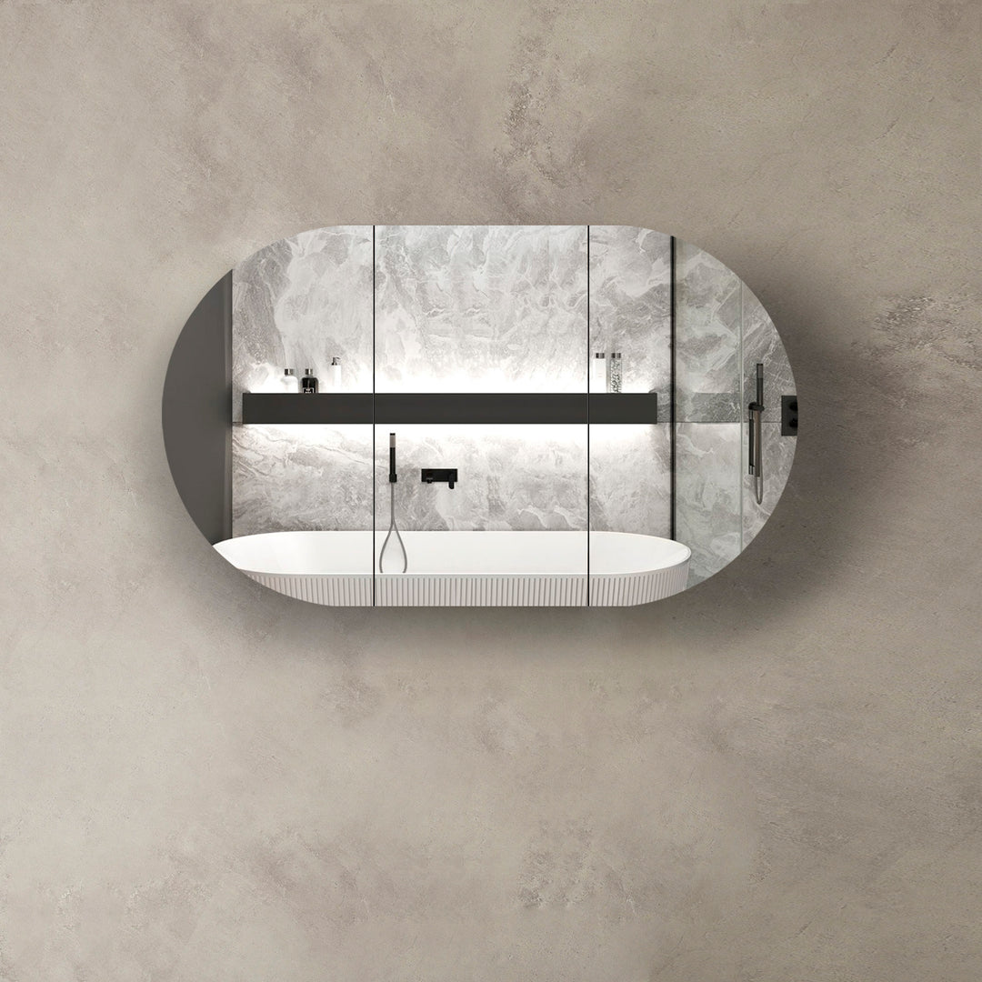 Bondi Black Oak Shaving Cabinet