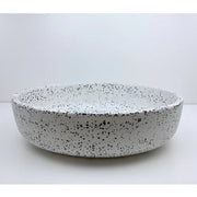 460*350*125 Oval Above Counter Basin Helia Petite - White Terrazzo (Black Aggregate)