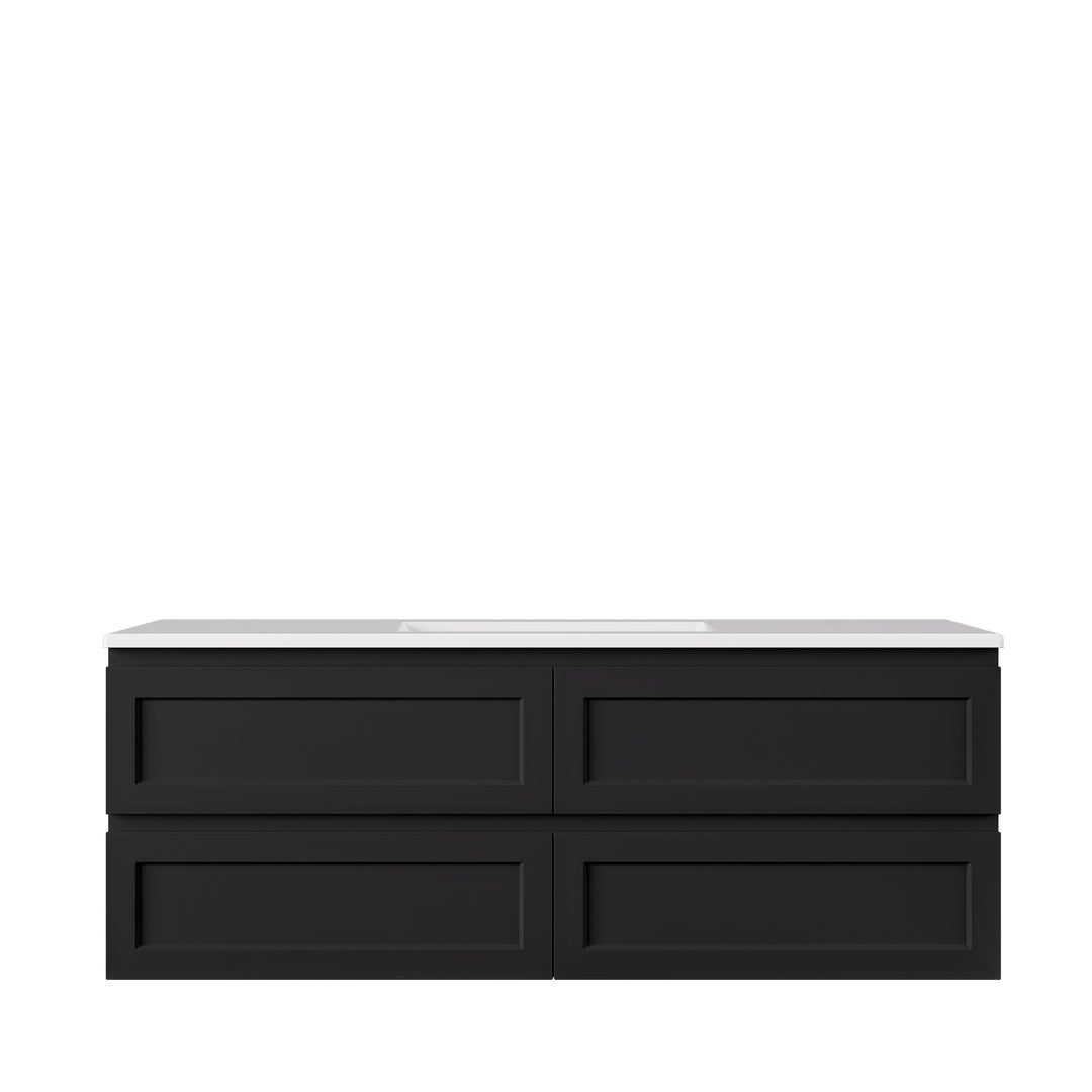 Hamilton Federation Wall Hung Cabinet Matte Black