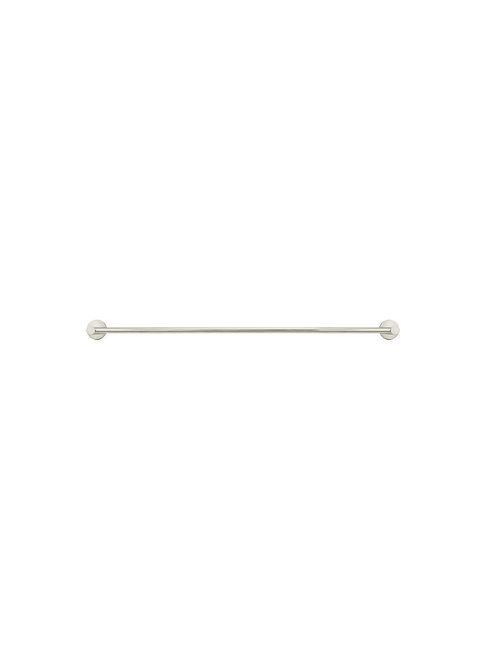 Round Single Towel Rail 600mm - Brushed Nickel
