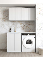 Load image into Gallery viewer, Laundry Kit 1305B Bondi White with Natural Carrara Marble Top
