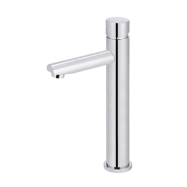 Round Pinless Tall Basin Mixer - Polished Chrome