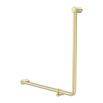 Load image into Gallery viewer, MECCA CARE 32MM 90 DEGREE BENT TUBE GRAB RAIL 750X750MM BRUSHED GOLD
