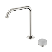 Serenity Progressive Bath/Kitchen Mixer Edge Spout With Carrara Handle Brushed Nickel
