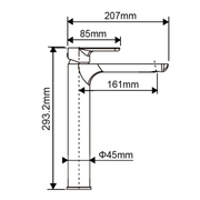 VOG Series Brushed Brass Tall Basin Mixer
