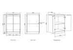 Load image into Gallery viewer, Byron/Bondi Black Oak Base Laundry Cabinet with 1060mm Pure White Top
