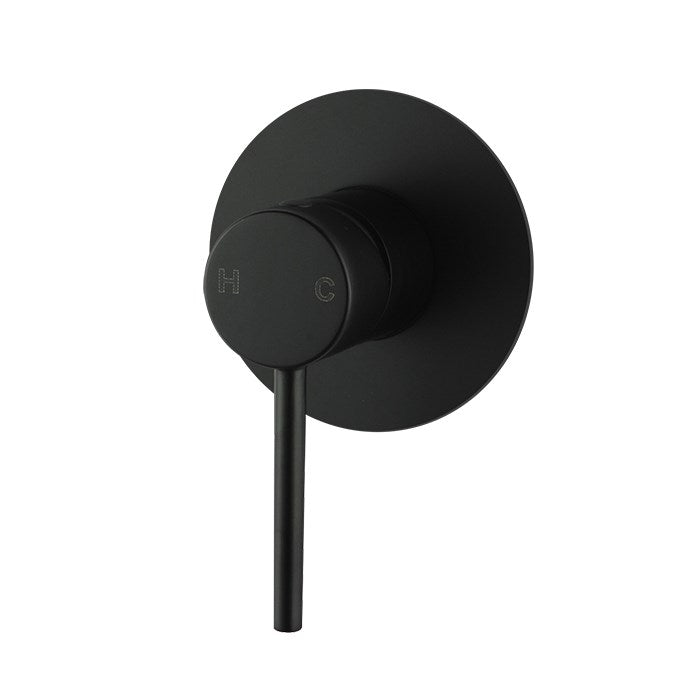 LUCID PIN Series Round Black Wall Mixer(color up)