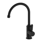 Load image into Gallery viewer, YORK KITCHEN MIXER GOOSNECK SPOUT WITH METAL LEVER MATTE BLACK
