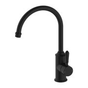 YORK KITCHEN MIXER GOOSNECK SPOUT WITH METAL LEVER MATTE BLACK