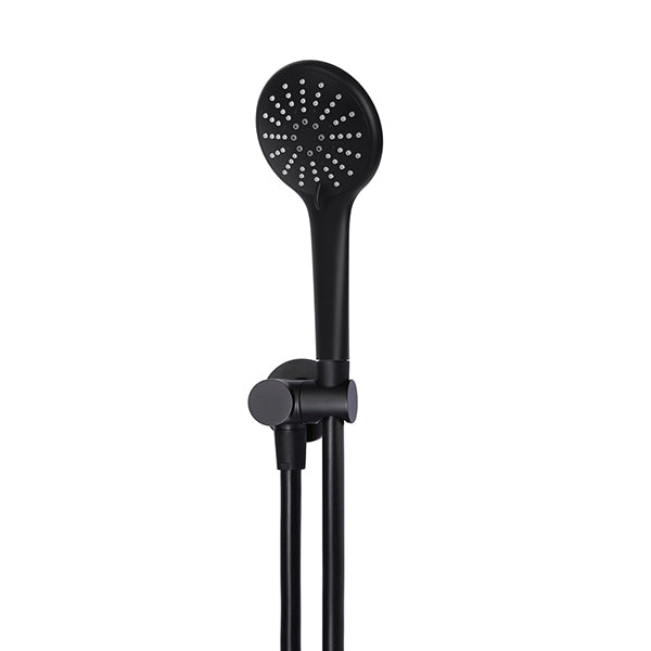 Round Hand Shower on Swivel Bracket - Matte Black