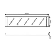 RUSHY Series Black Stainless Steel Shelf