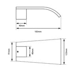 Load image into Gallery viewer, Waterfall Brushed Nickel Bathtub/Basin Wall Spout
