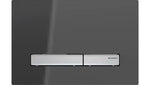 Load image into Gallery viewer, Sigma50 Dual Flush Button Smoke Reflective Glass with Brushed Chrome Button
