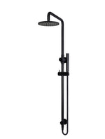 Load image into Gallery viewer, Round Combination Shower Rail 200mm Rose, Single Function Hand Shower - Matte Black
