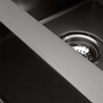 Load image into Gallery viewer, Round Corner Dark Grey Stainless Steel Handmade Single Bowl Kitchen Sink 440*440*205mm
