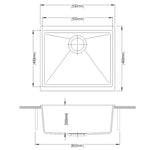 Load image into Gallery viewer, White Carysil Enigma N100S Granite Single Bowl Stone Kitchen Sink 530*460*200mm
