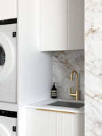 Load image into Gallery viewer, Laundry Kit 1305C Bondi White with Natural Carrara Marble Top
