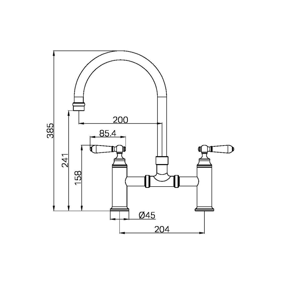 YORK BRIDGE KITCHEN SET BRUSHED NICKEL