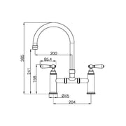 YORK BRIDGE KITCHEN SET BRUSHED NICKEL