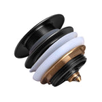 Load image into Gallery viewer, 40mm Mushroom Black Brass Bathtub Pop Up Waste without Overflow
