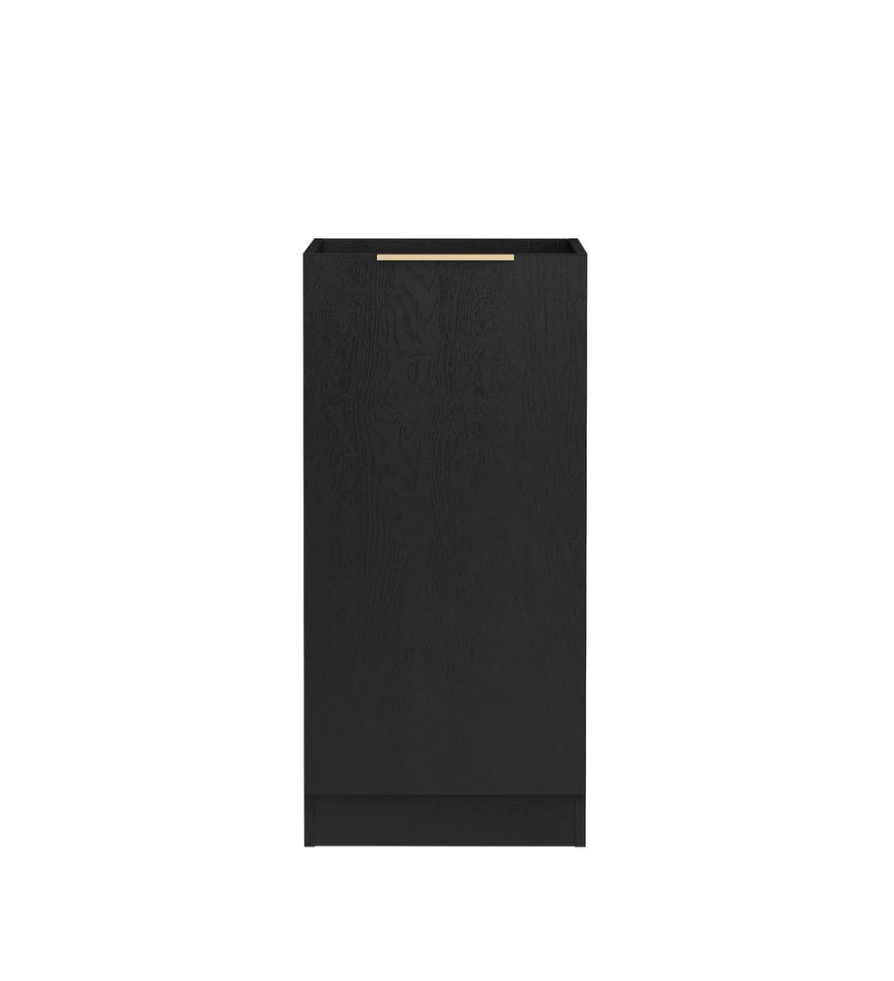 Byron/Bondi Black Oak Base Laundry Cabinet with 1060mm Pure White Top