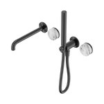 Load image into Gallery viewer, Serenity Progressive Shower System With Spout With Arabescato Corchia Handle And Slim Shower Gun Metal
