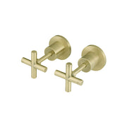 Cross Handle Jumper Valve Wall Top Assemblies - PVD Tiger Bronze