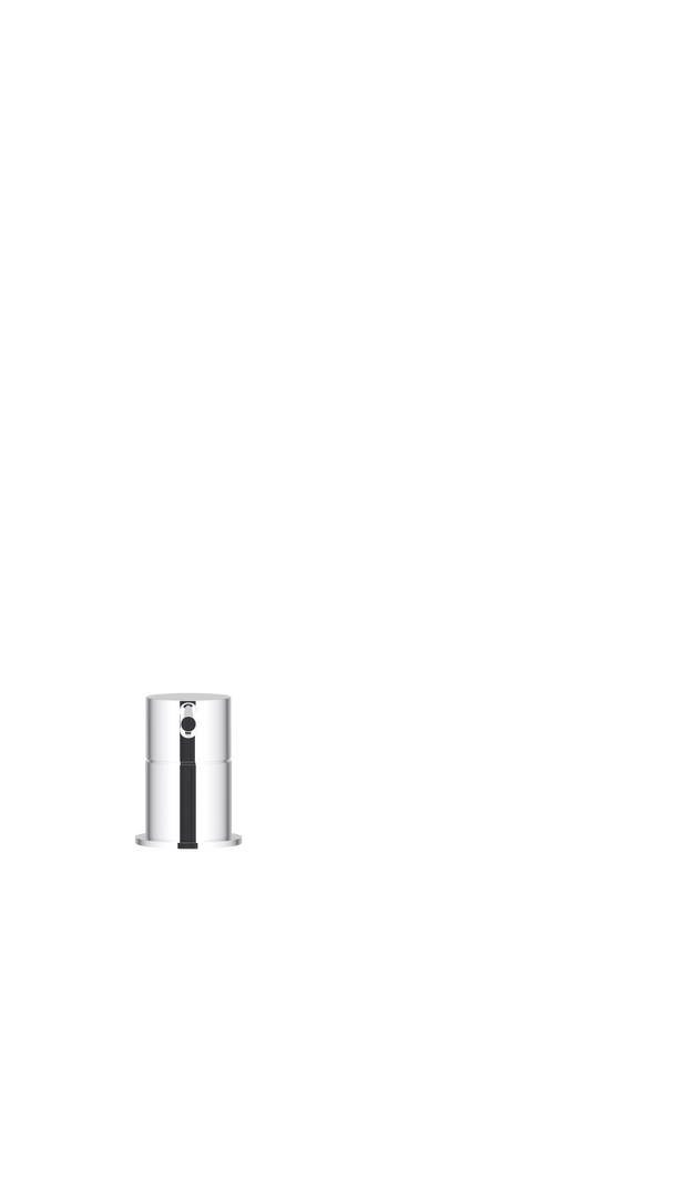 Round Deck Mounted Mixer - Polished Chrome