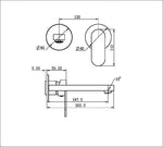 Load image into Gallery viewer, ECCO WALL BASIN/BATH MIXER SEPARATE BACK PLATE GUN METAL
