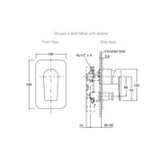 Taut Shower/Bath Mixer with diverter