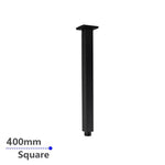 Load image into Gallery viewer, Square Black Ceiling Shower Arm 400mm
