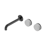 Load image into Gallery viewer, Serenity Wall Basin Set 160mm Offset Spout With Carrara Handle Gun Metal
