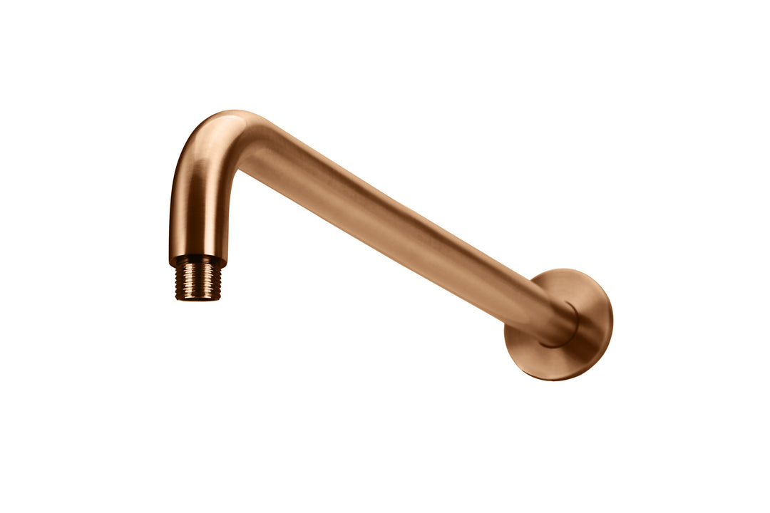 ROUND WALL SHOWER CURVED ARM 400MM