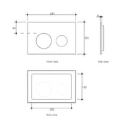 Pacific Empire Pty Ltd (SUP) Dual Flush Plate Round Black
