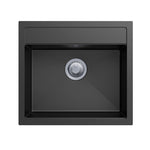 Load image into Gallery viewer, Black Carysil Waltz 560FE Granite Single Bowl Stone Kitchen Sink 560*510mm
