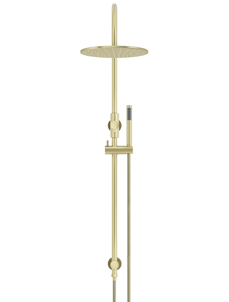 300mm Round Overhead Shower Set, Single Function Hand Shower - PVD Tiger Bronze