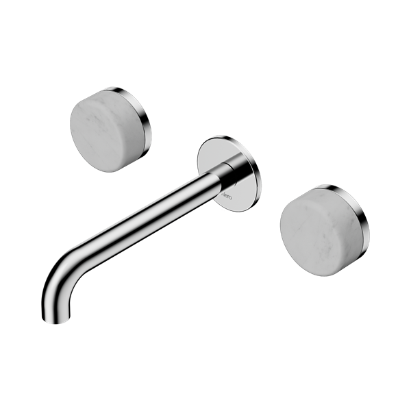 Serenity Wall Basin Set 160mm Spout With Carrara Handle Chrome