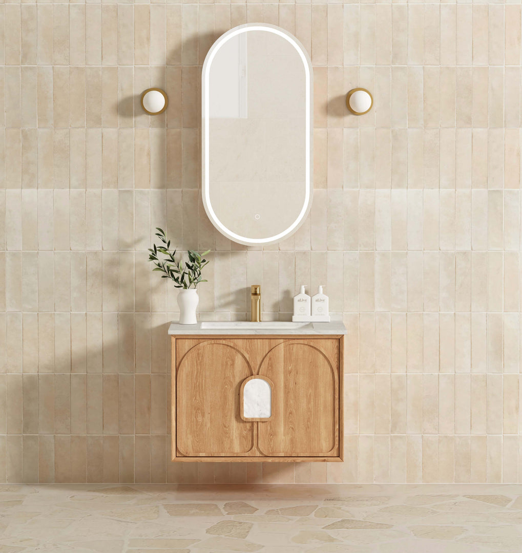 Laguna Natural Oak Wall Hung Vanity