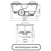 EXHAUST FAN WITH 12W TRICOLOUR PANEL LIGHT