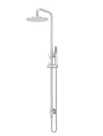 Load image into Gallery viewer, Round Combination Shower Rail, 200mm Rose, Single Function Hand Shower - PVD Brushed Nickel
