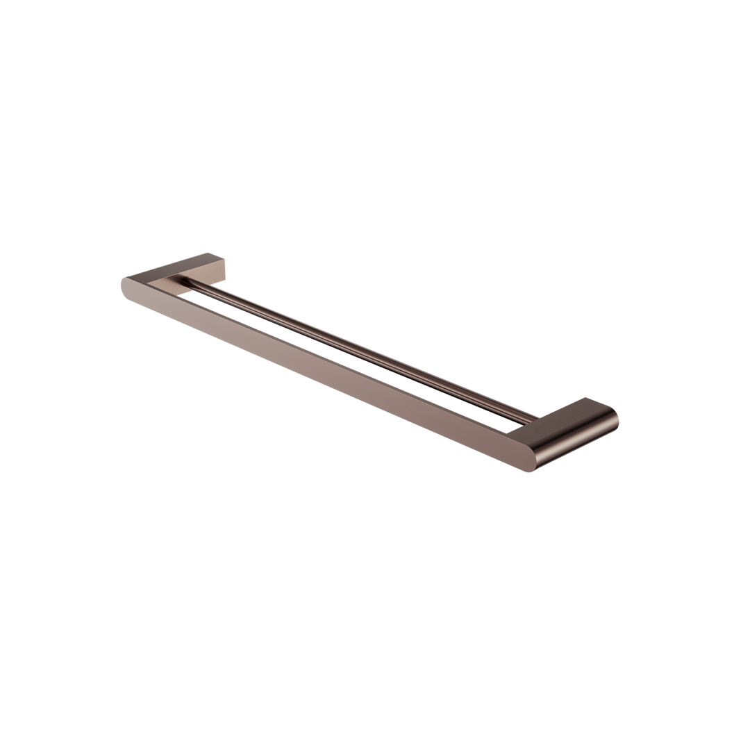 BIANCA DOUBLE TOWEL RAIL 600MM BRUSHED BRONZE