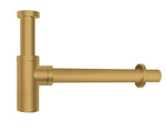 Load image into Gallery viewer, Round Brushed Brass Bottle Trap 32mm
