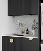 Load image into Gallery viewer, Laundry Kit 1715C Marlo Black with Natural Carrara Marble Top
