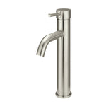 Load image into Gallery viewer, Round Tall Curved Basin Mixer - PVD Brushed Nickel
